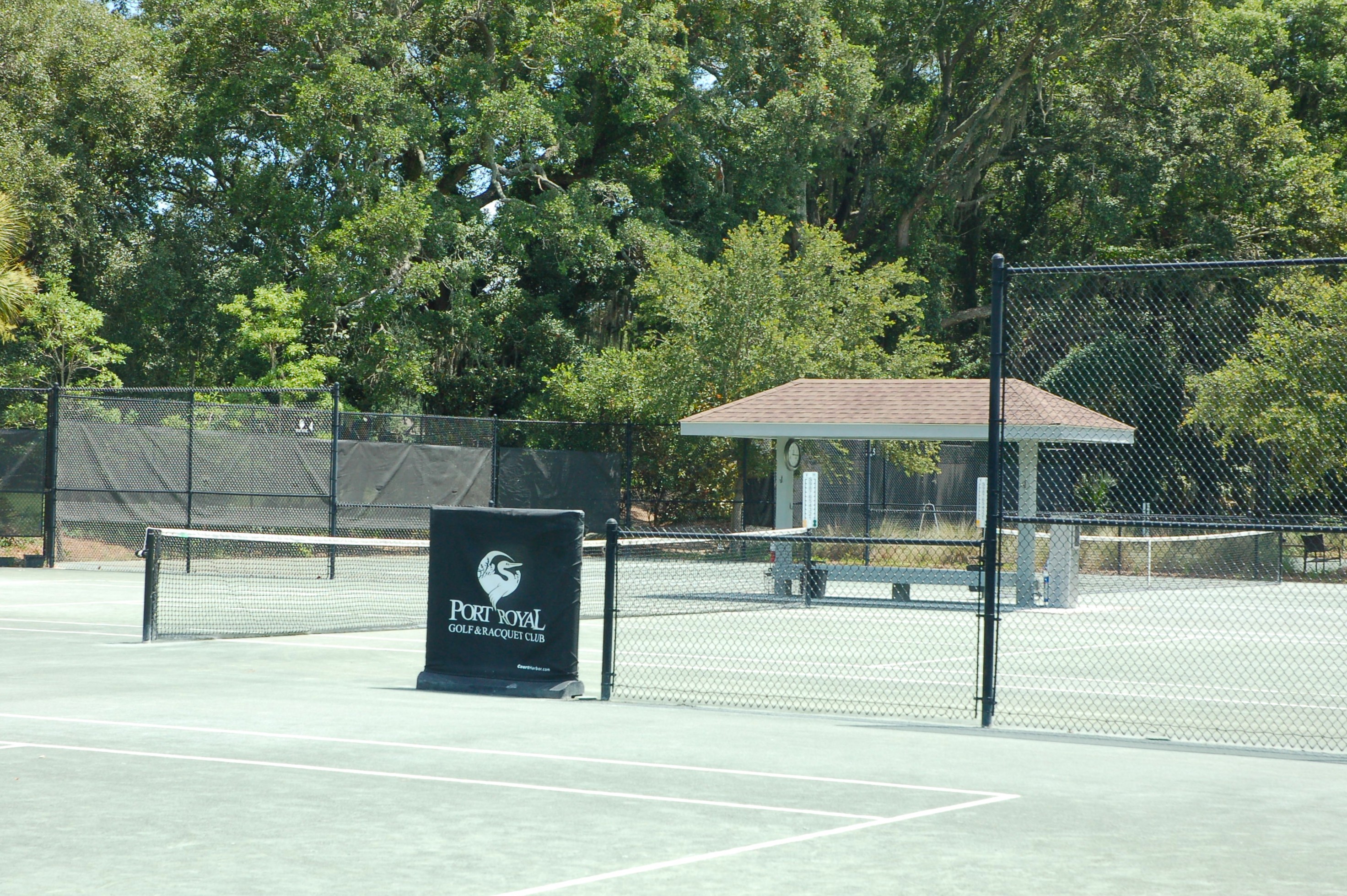 Har-Tru clay tennis courts at Port Royal Golf and Racquet Club, Hilton Head Island SC