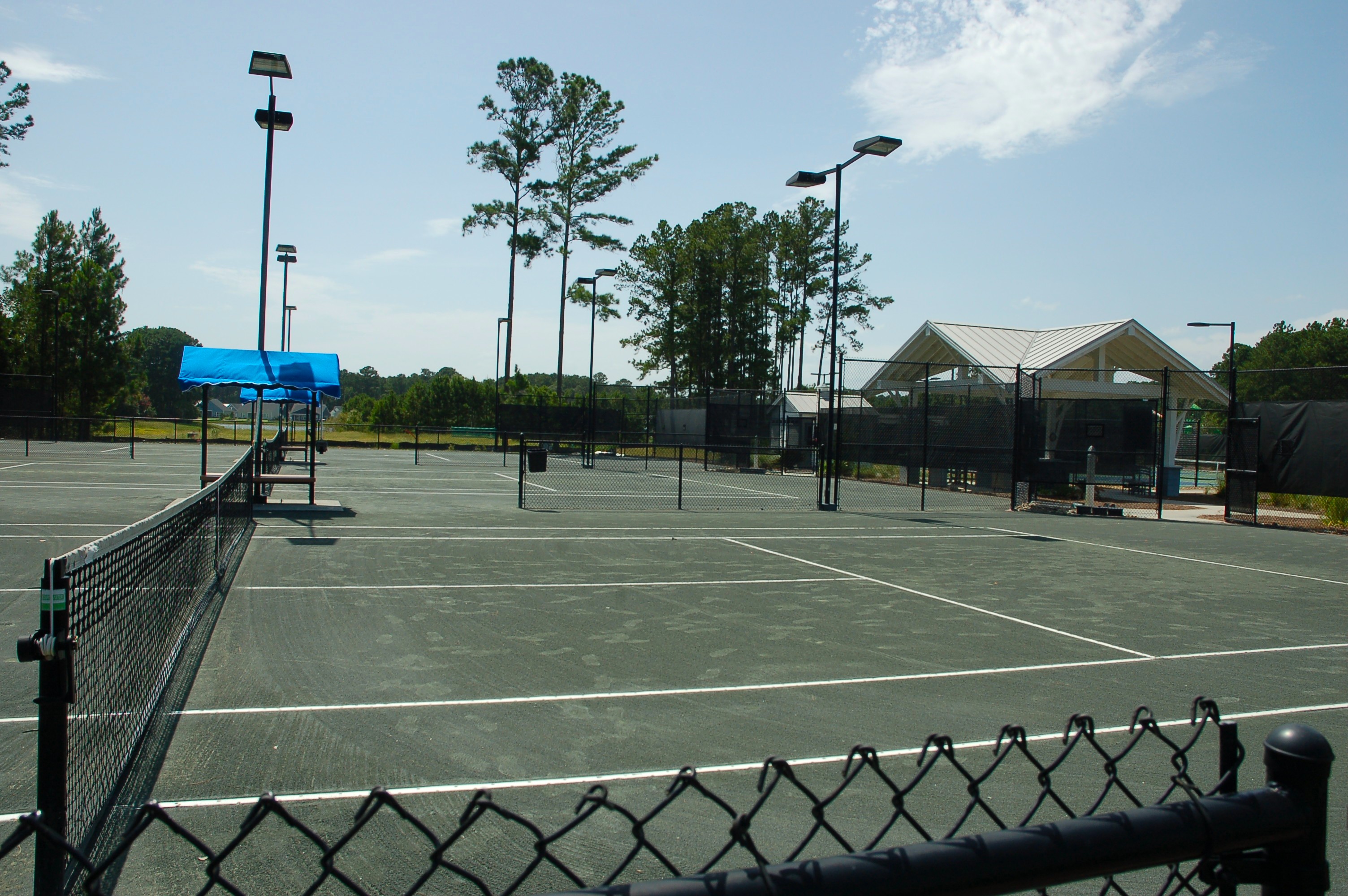 Clay tennis courts at Riverton Pointe in Hardeeville SC