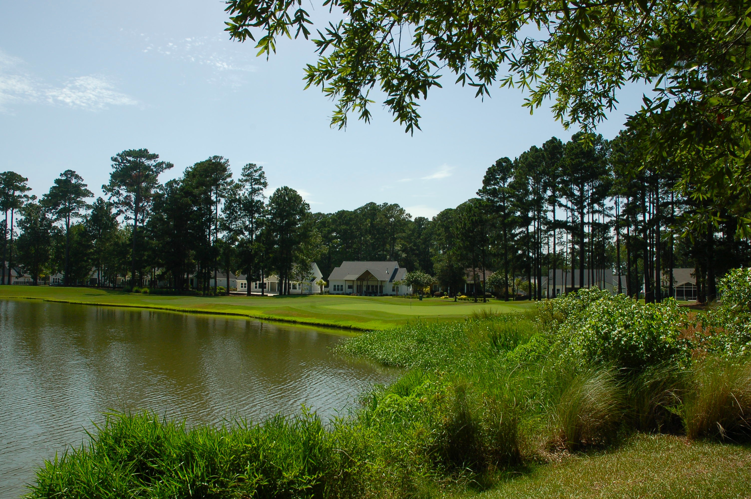 Golf course and lagoon view from a home site in Riverton Pointe Hardeeville SC