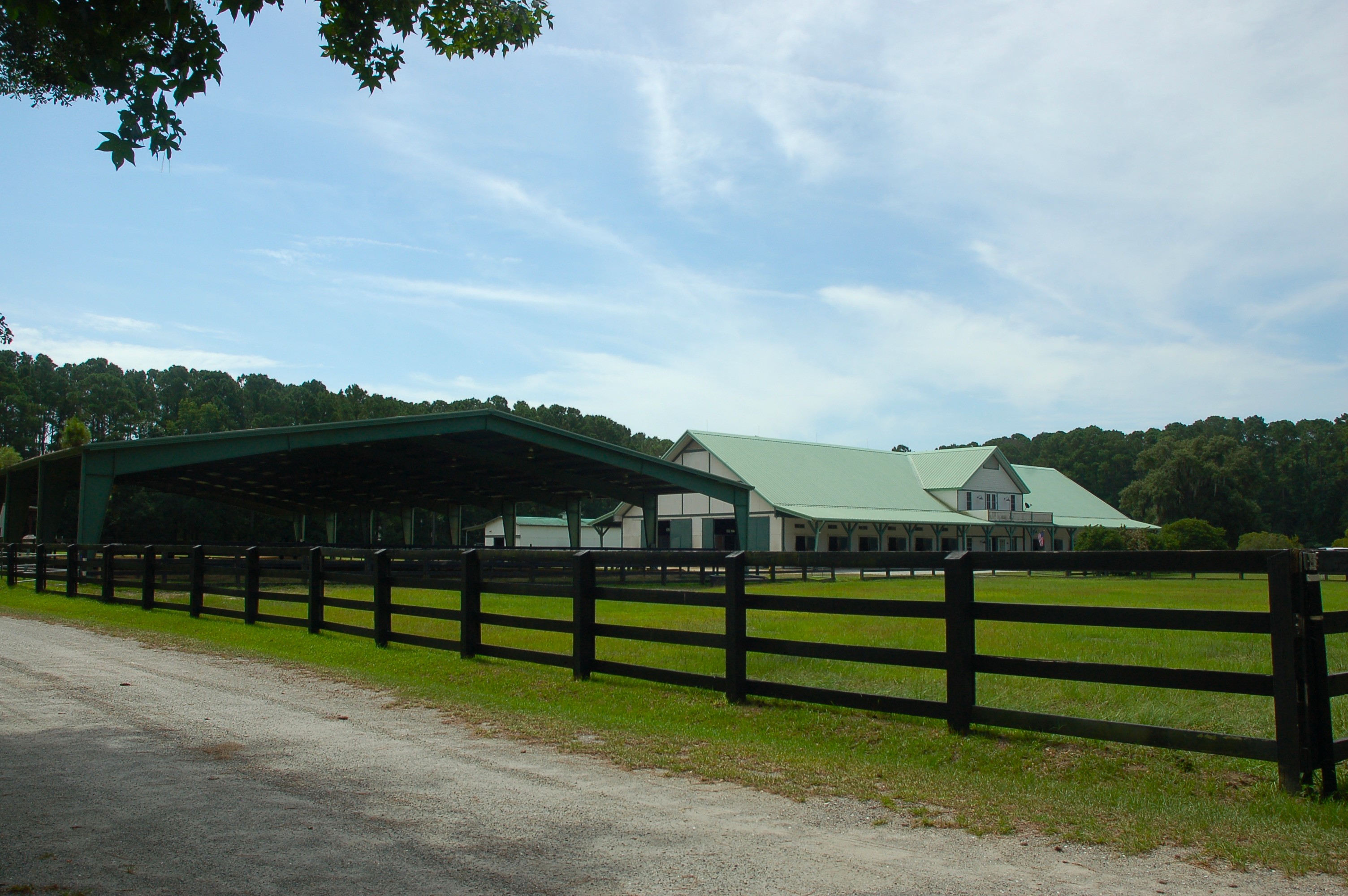 Equestrian facilities at Rose Dhu Creek Plantation in Bluffton, SC, independently operated by the Rose Dhu Equestrian Center