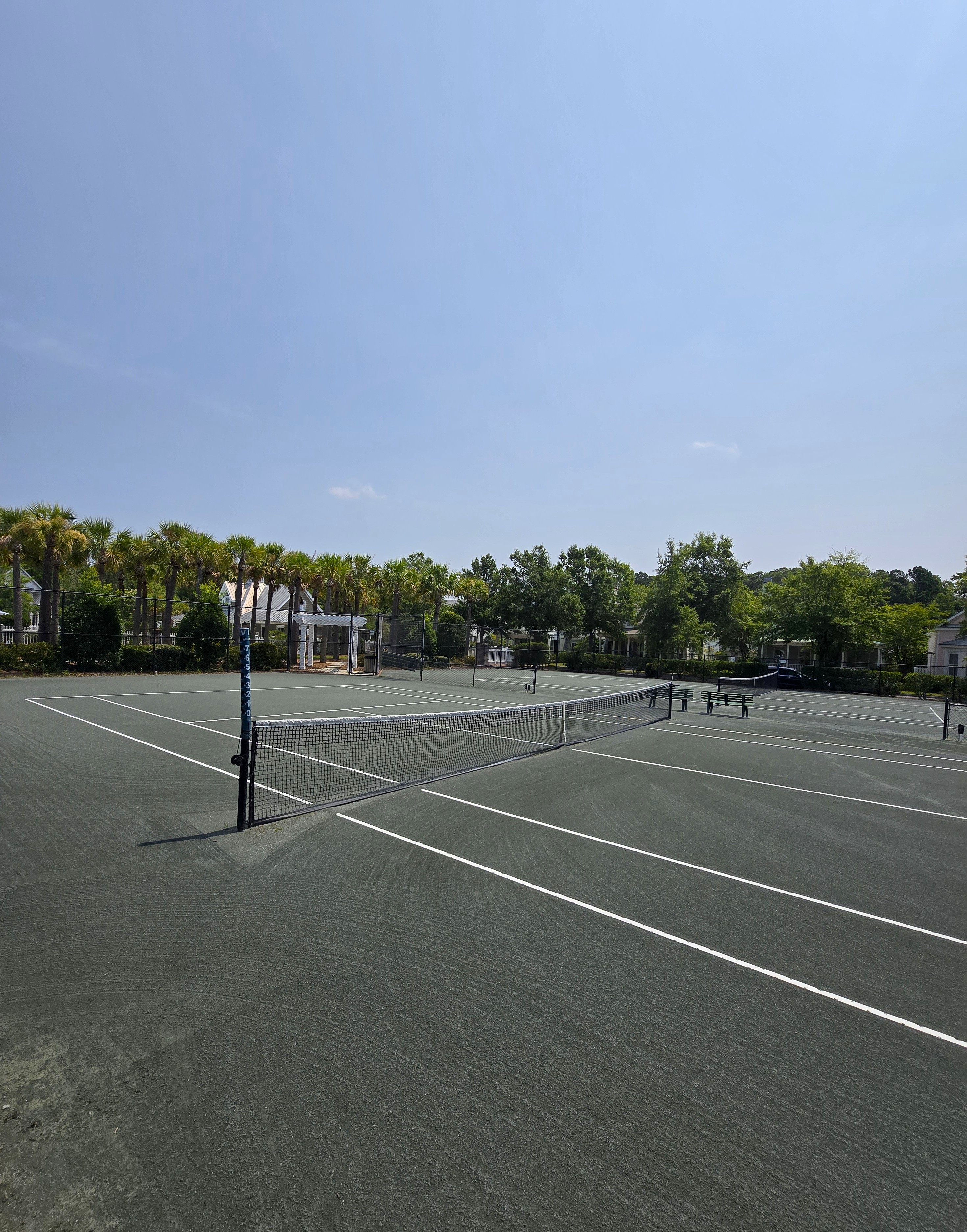 Har-Tru clay tennis courts at Shell Hall community in Bluffton SC