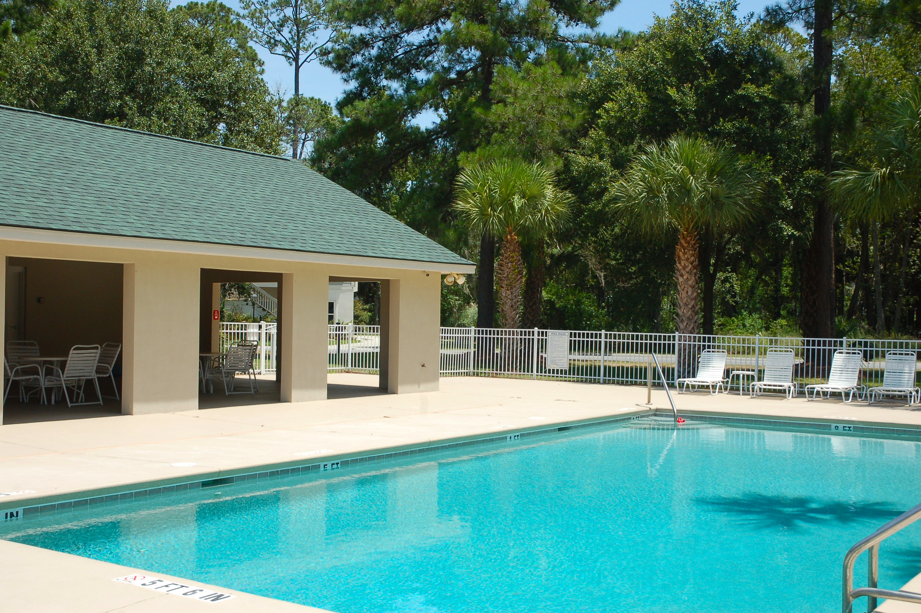 South Pointe community pool and pool house in Bluffton, SC