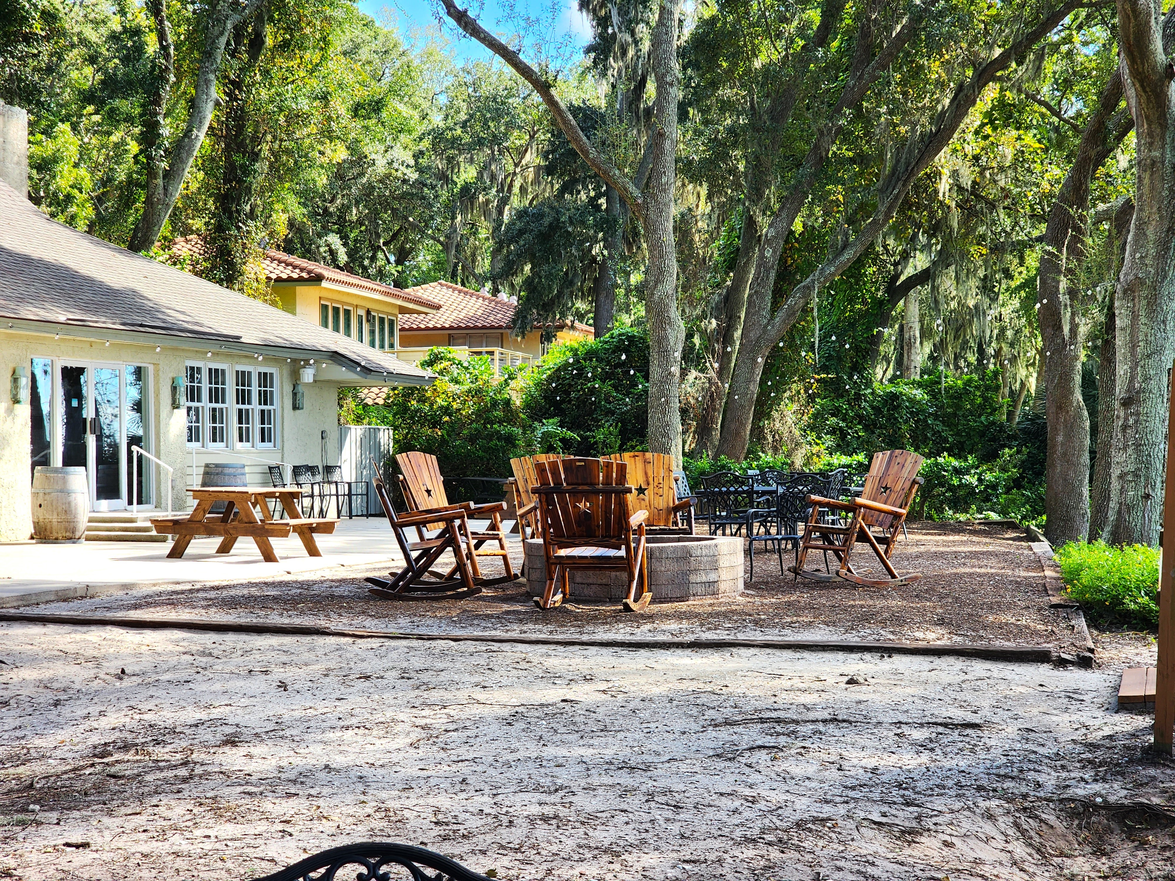 Community firepit and gathering area at Spanish Wells Plantation Hilton Head Island