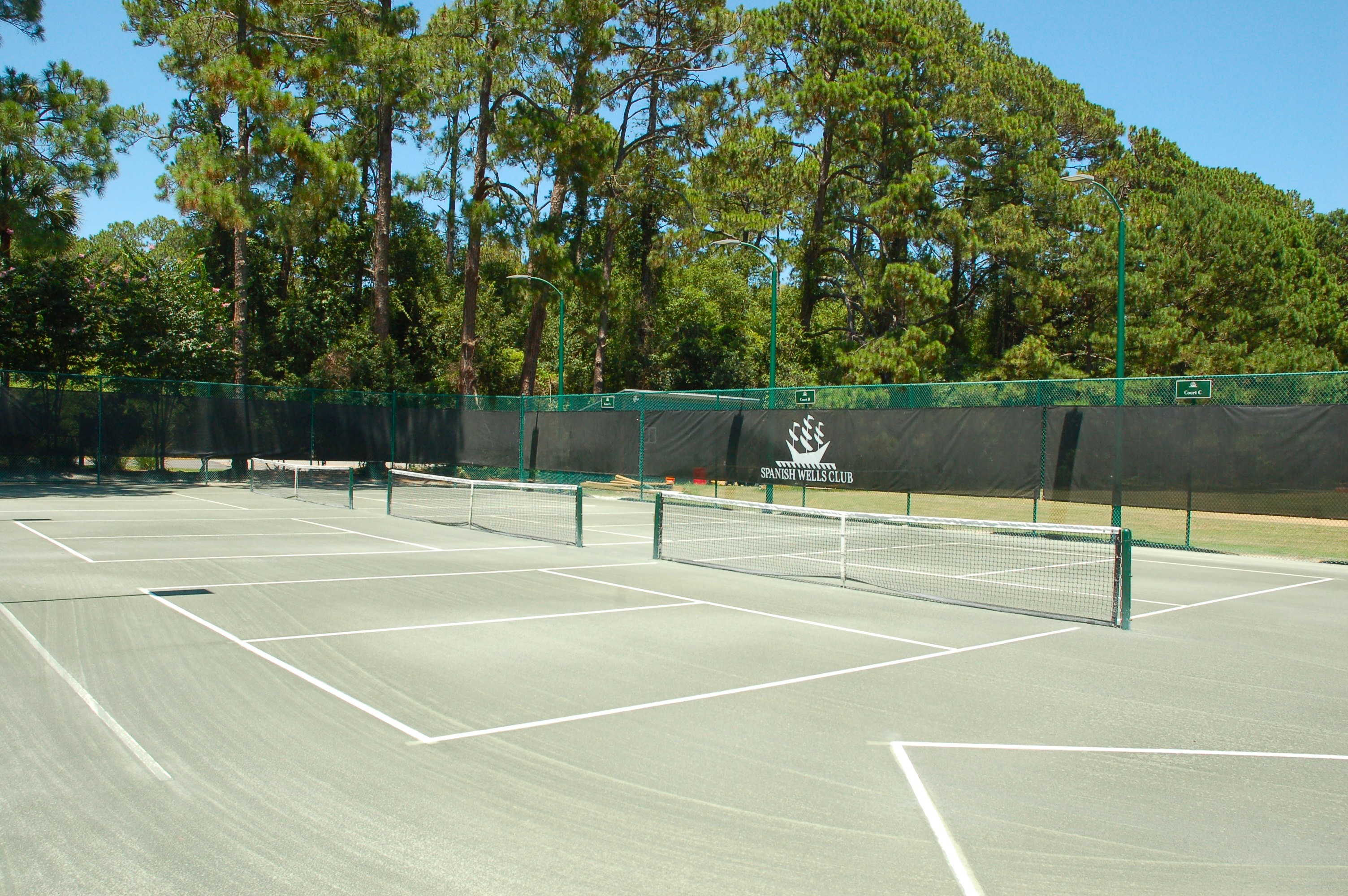 Pickleball courts at Spanish Wells Plantation Hilton Head Island SC