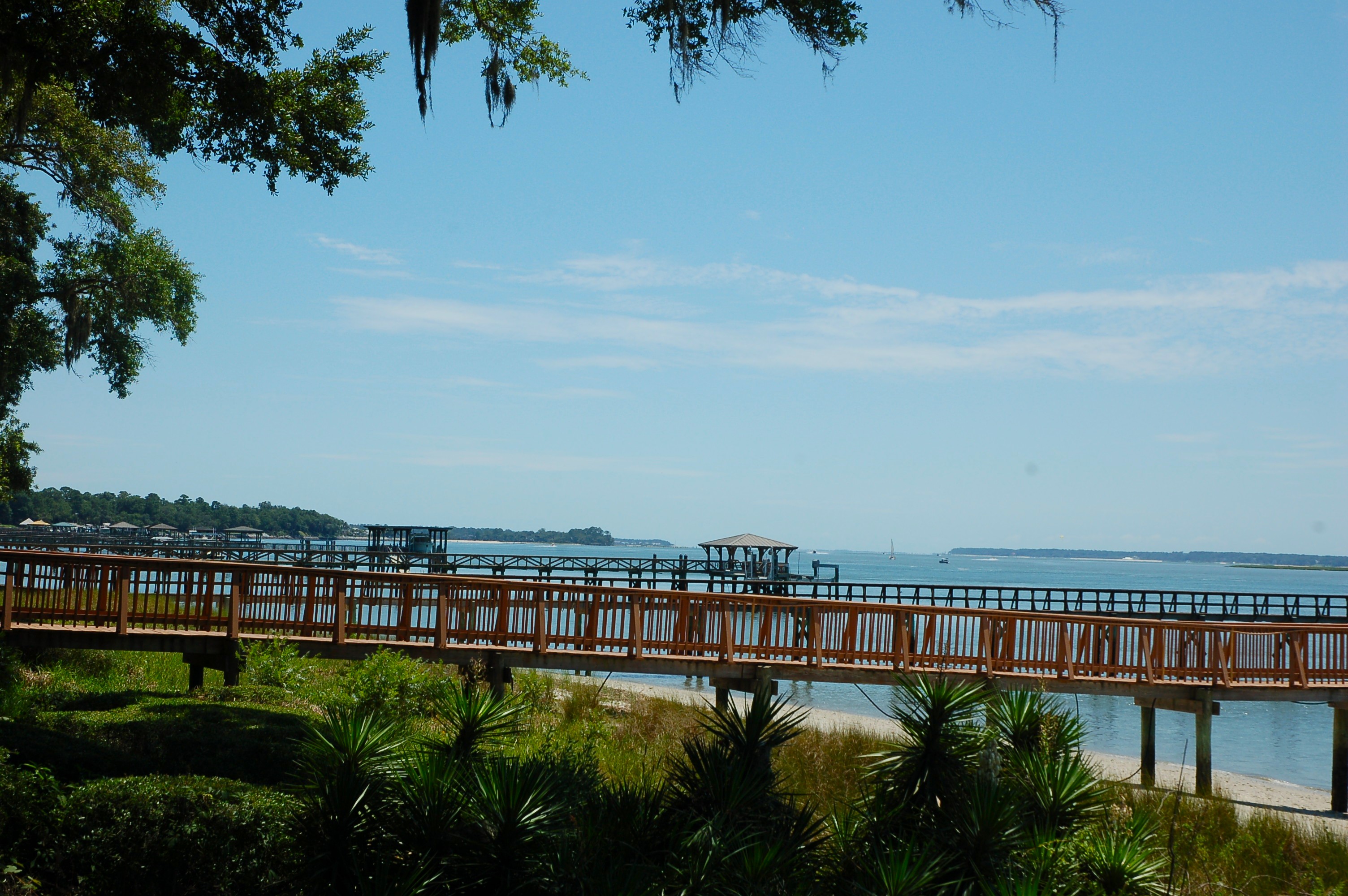 Community docks at Spanish Wells Plantation on Calibogue Sound Hilton Head Island