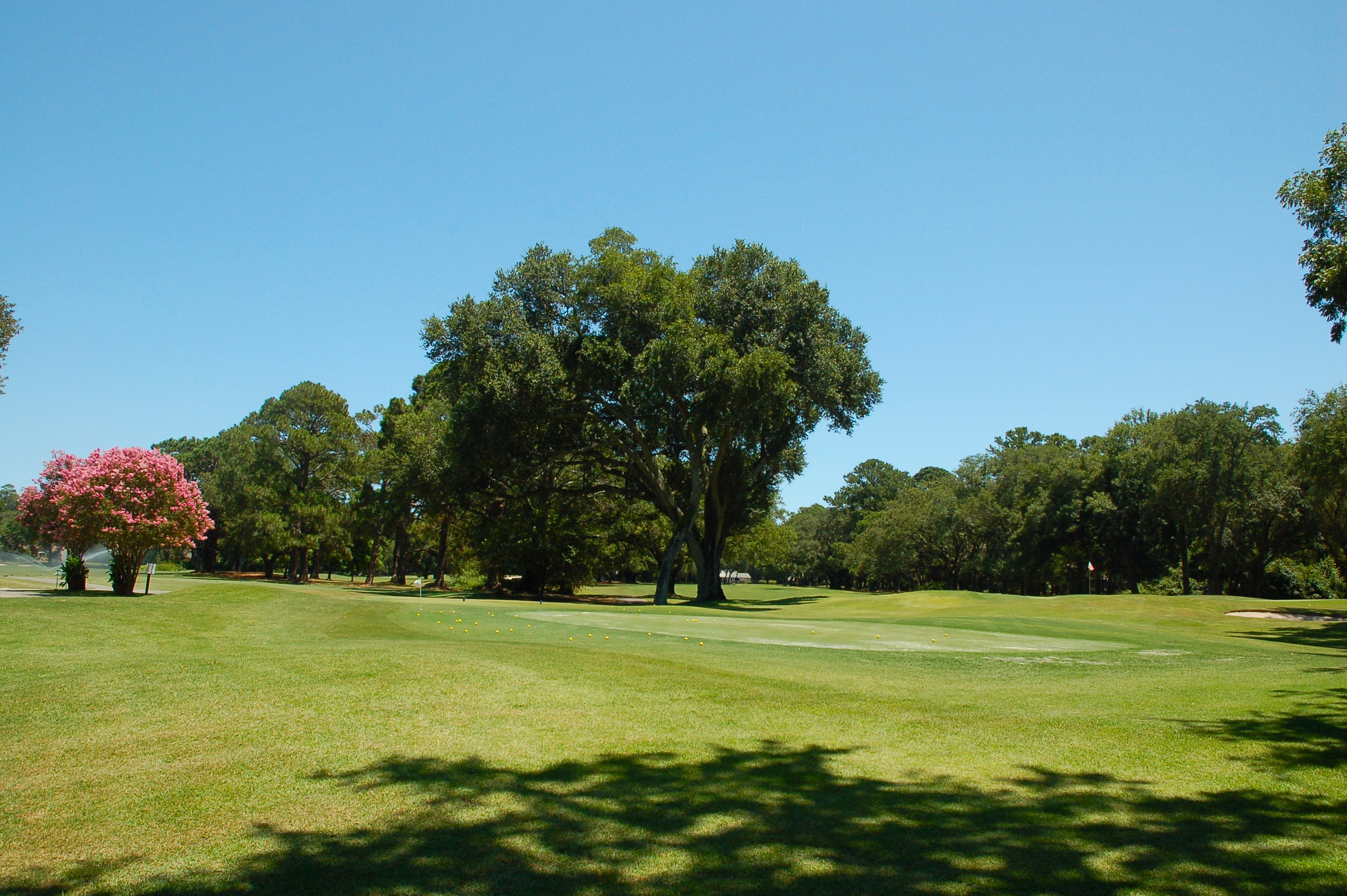 Golf practice area and putting green at Spanish Wells Club Hilton Head Island SC