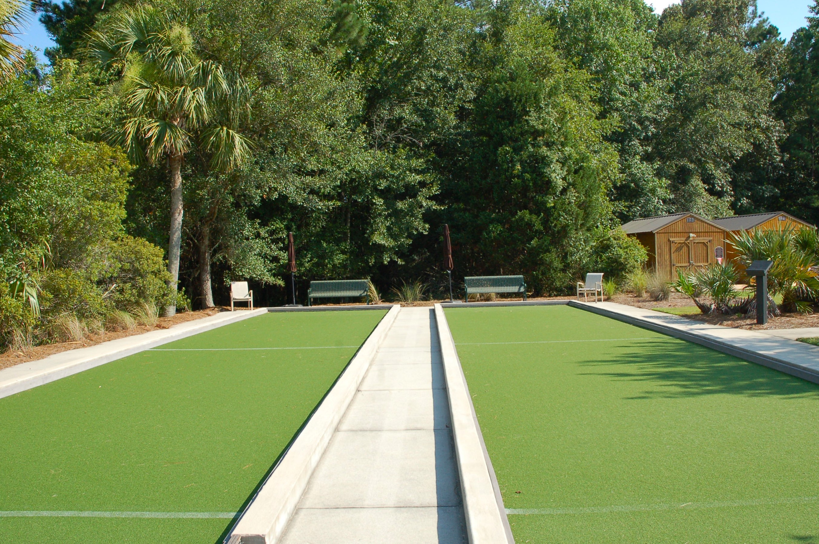 Bocce ball courts at The Haven at New Riverside