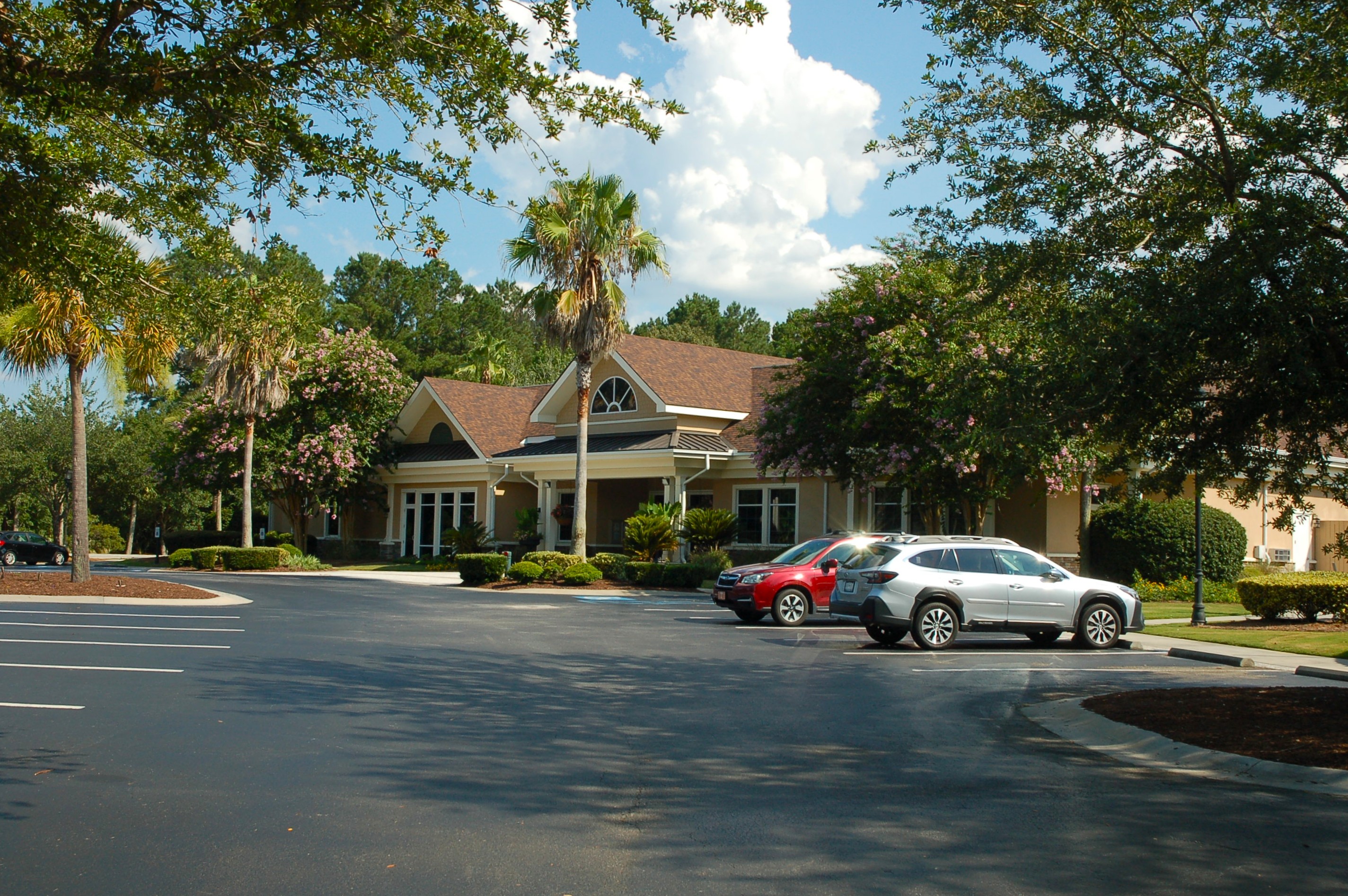 Exterior view of The Retreat amenity center at The Haven at New Riverside
