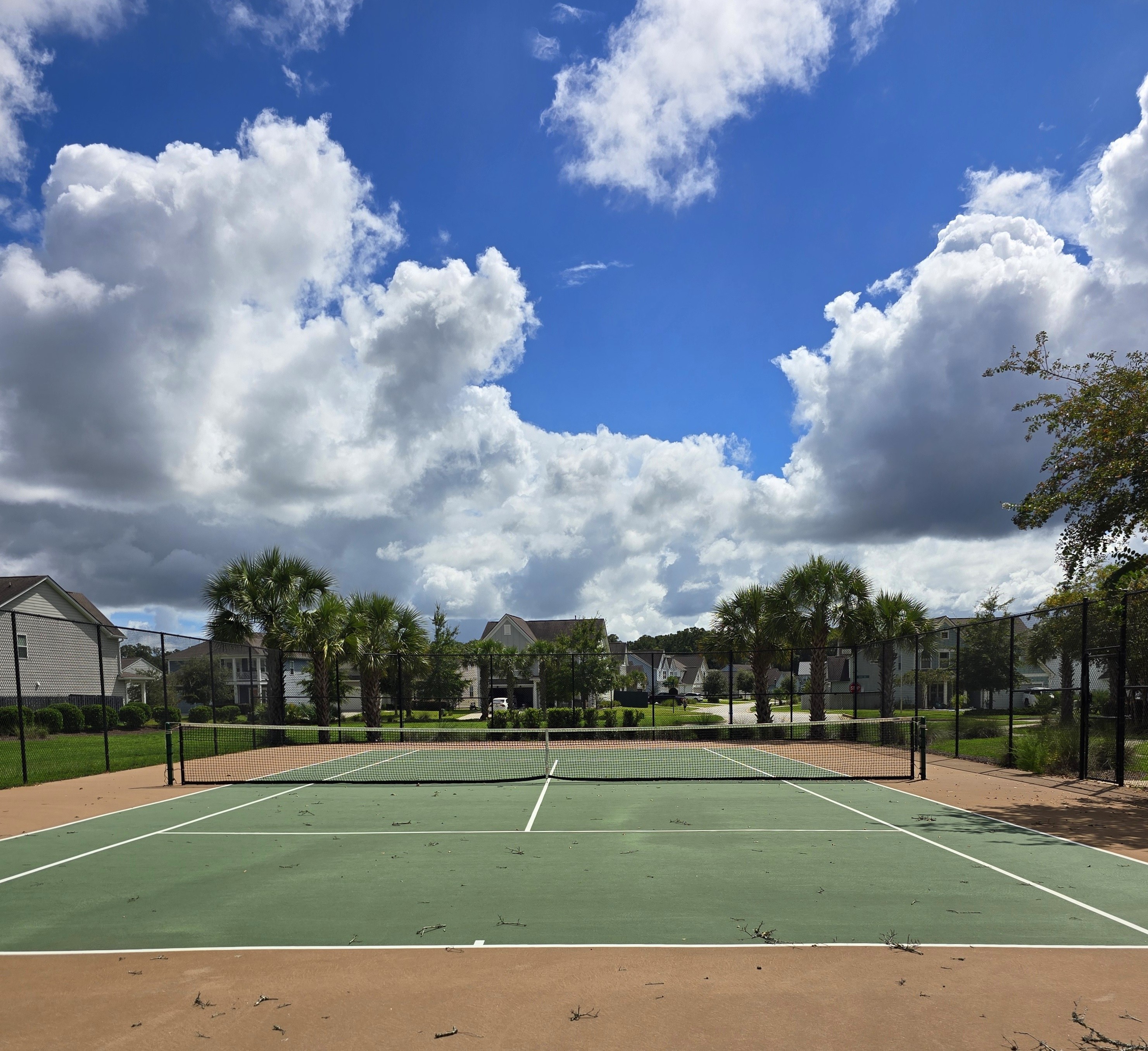 Community tennis court in The Landings at New Riverside, Bluffton SC