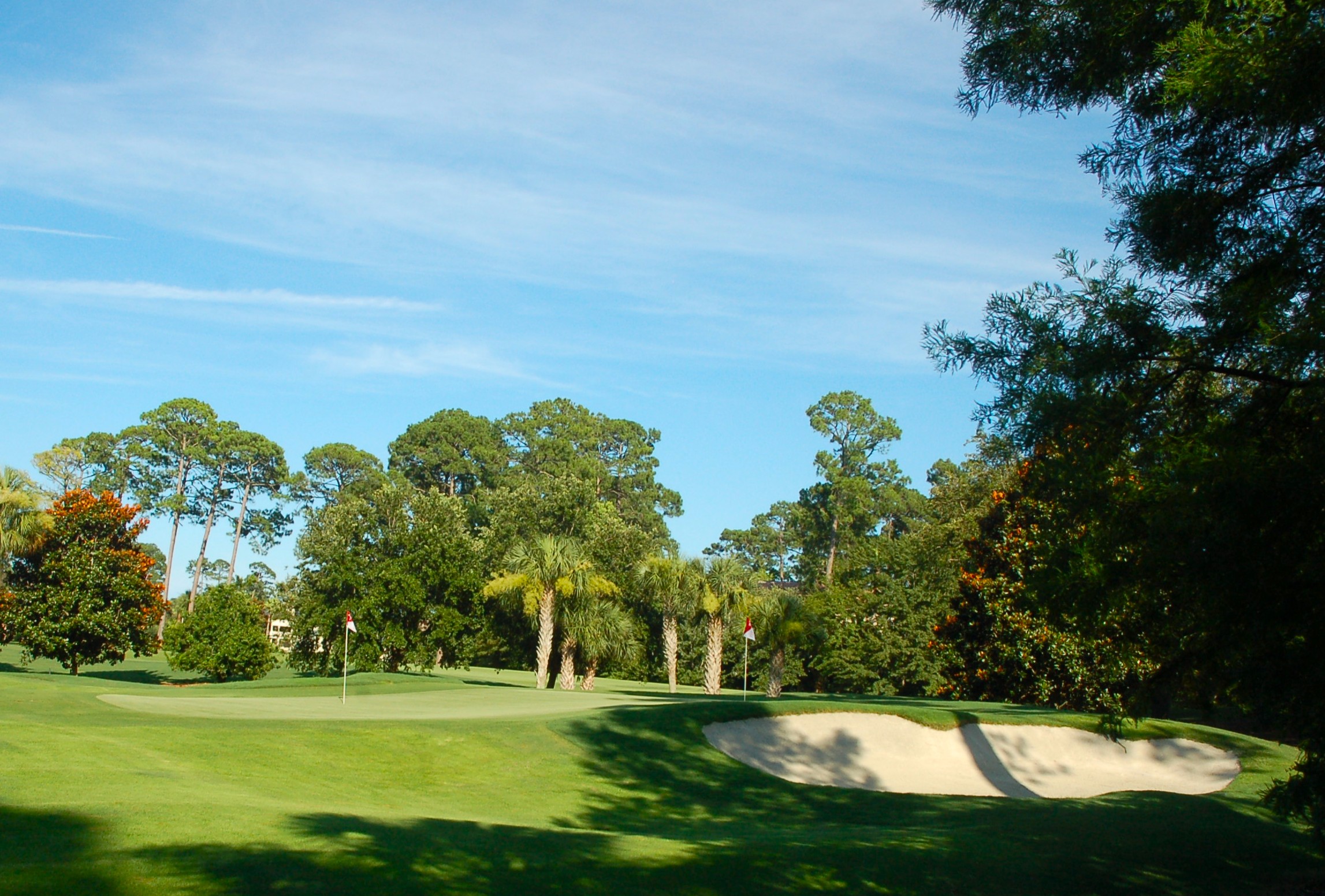 Wexford golf course sand trap on Hilton Head Island SC