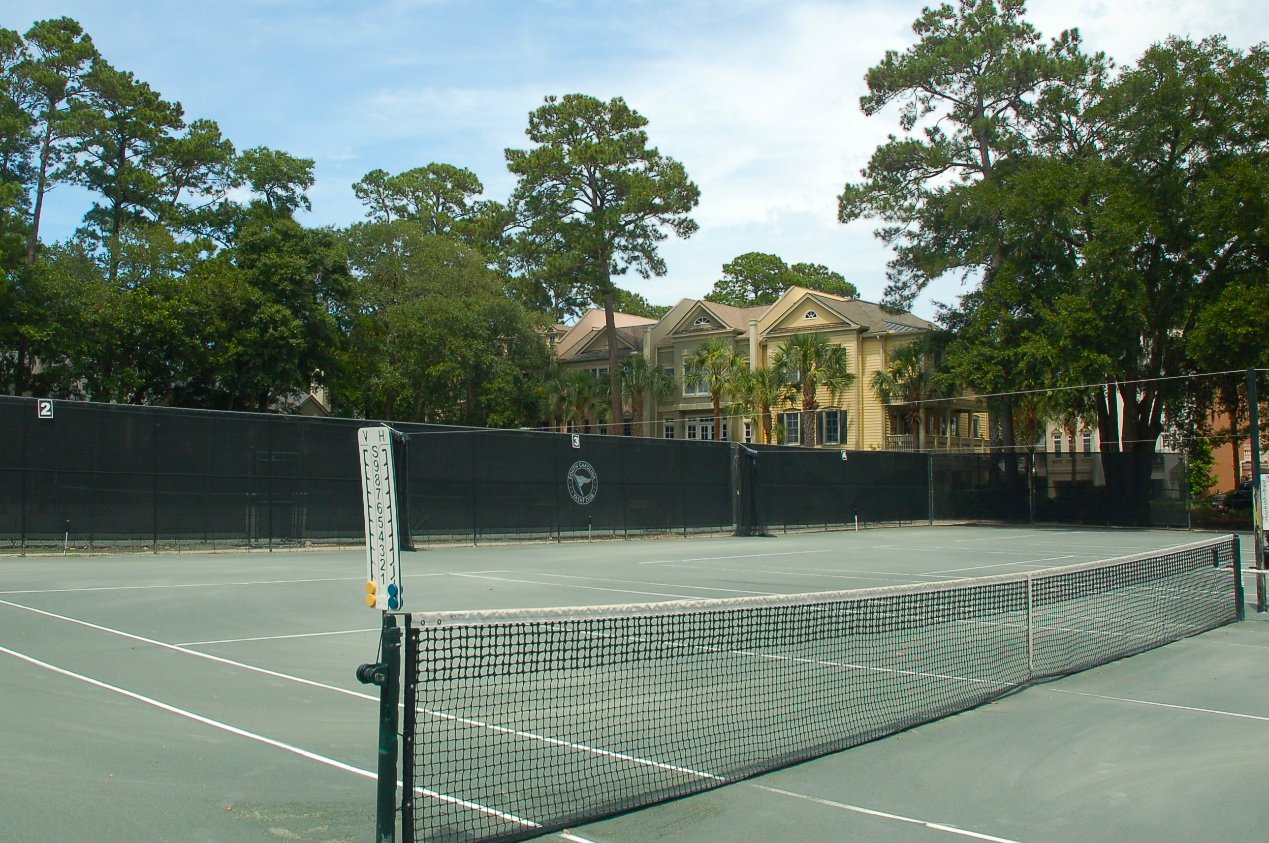 Har-Tru tennis courts at the South Carolina Yacht Club Sports Center, Windmill Harbour
