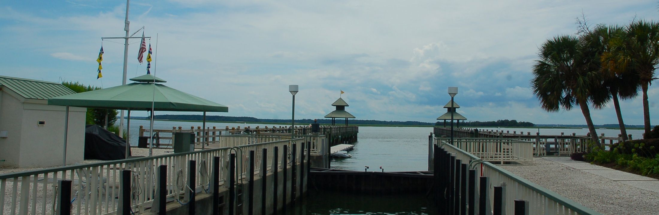 Windmill Harbour lock facing McKay Creek and the Intracoastal Waterway, Hilton Head Island