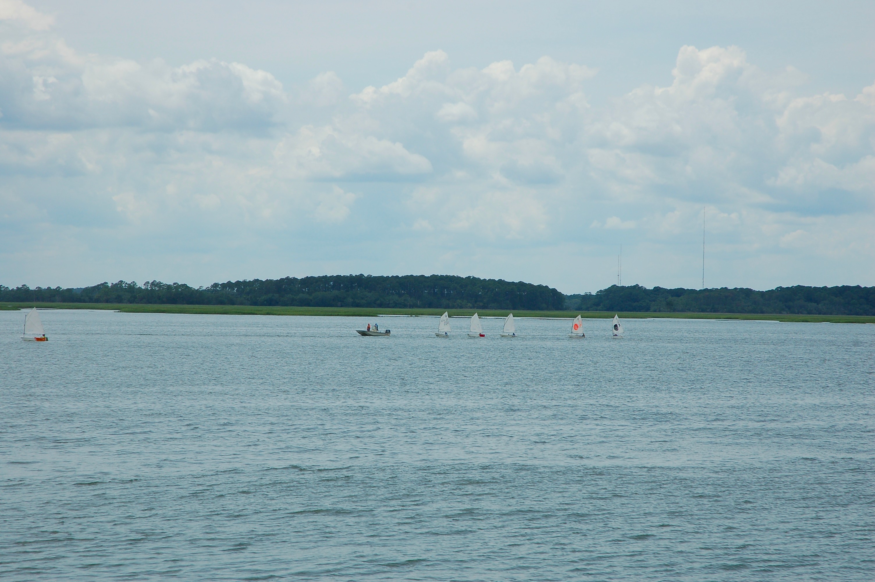 Young sailors learning new skills in the junior sailing program at Windmill Harbour, Hilton Head Island