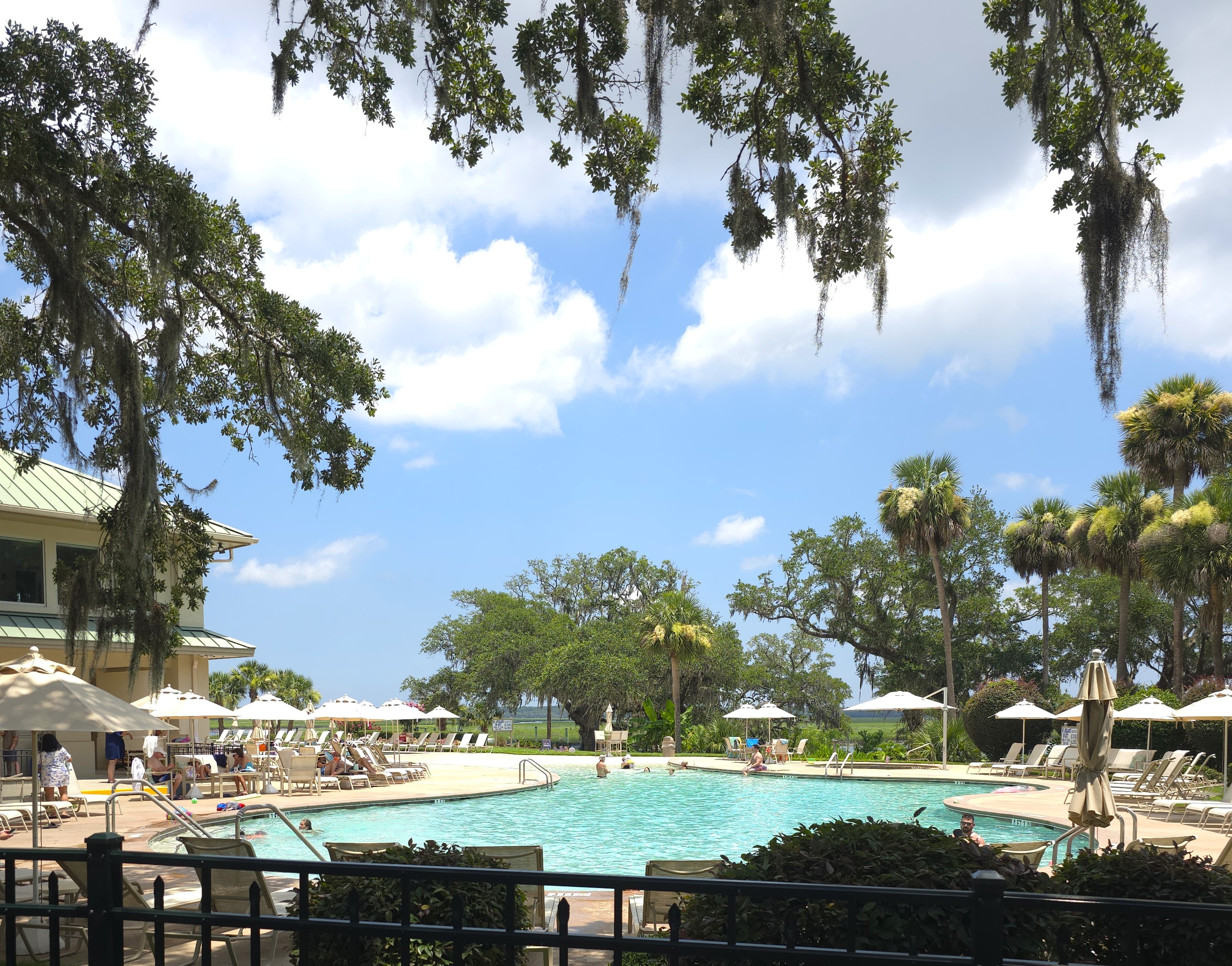 Zero-entry heated and cooled pool at Moss Creek, Hilton Head Island area SC