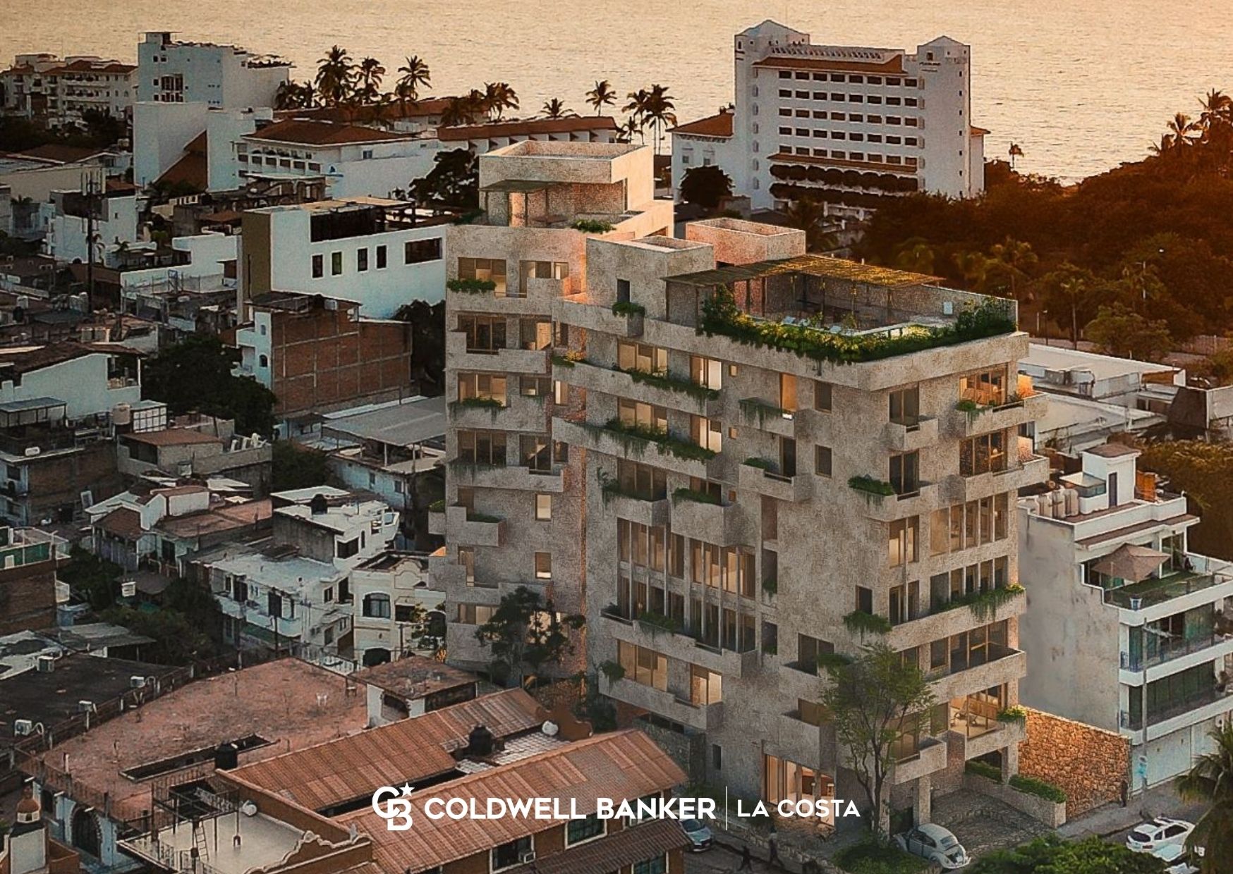 Pre-construction condo tower under development in Puerto Vallarta representing the Higuera project in 5 de Diciembre