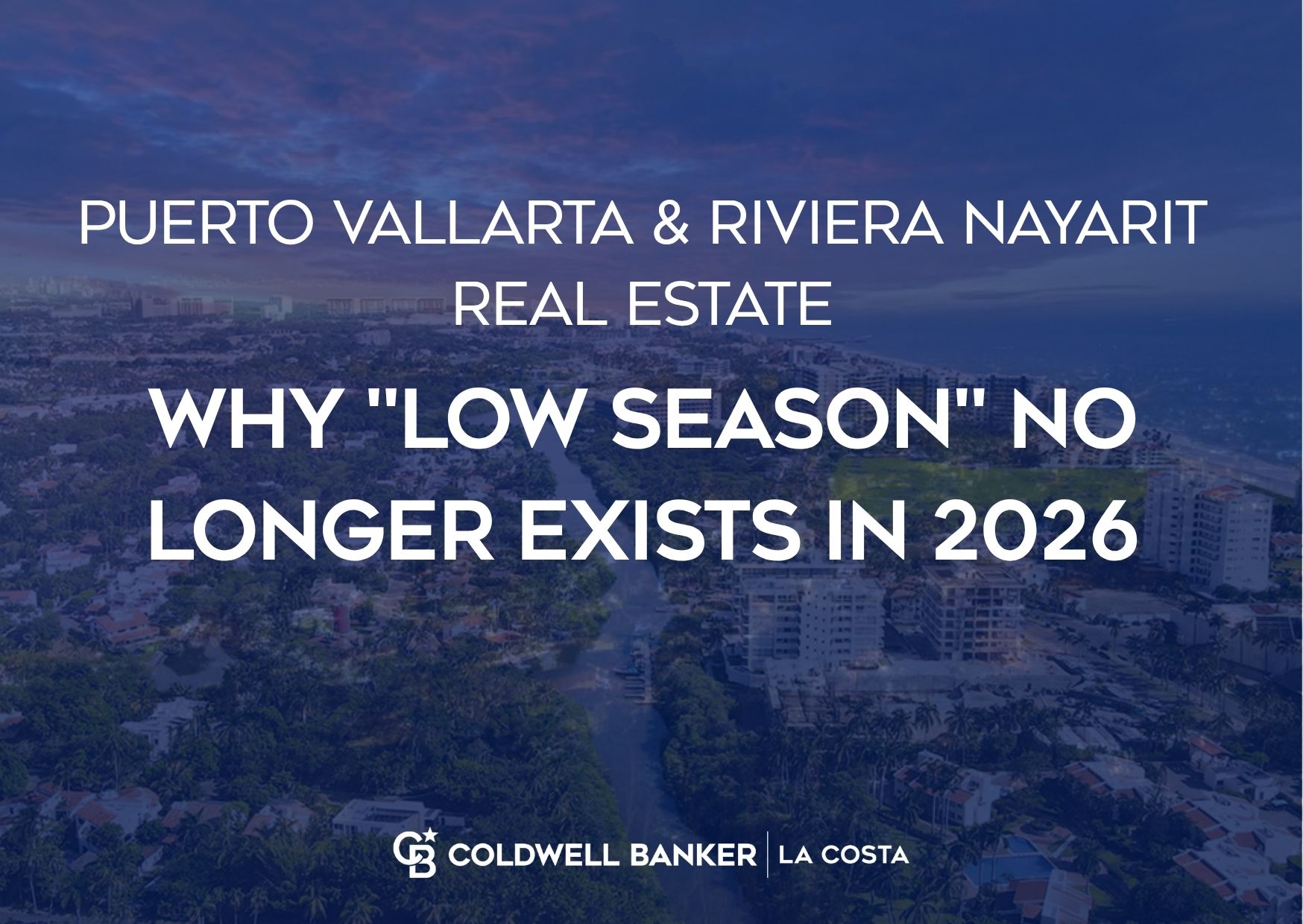 Aerial view of Nuevo Nayarit and the El Tigre Golf Community, illustrating why low season no longer exists in Puerto Vallarta and Riviera Nayarit real estate