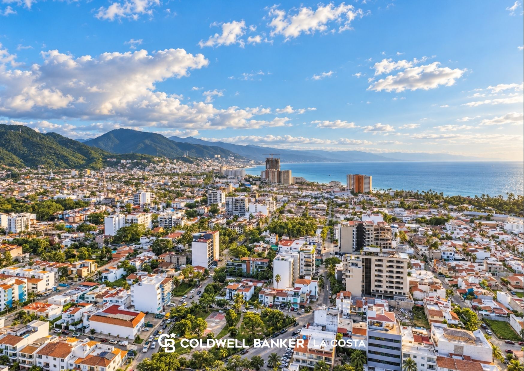 Tree-lined street of restaurants and cafes in the Versalles neighborhood of Puerto Vallarta