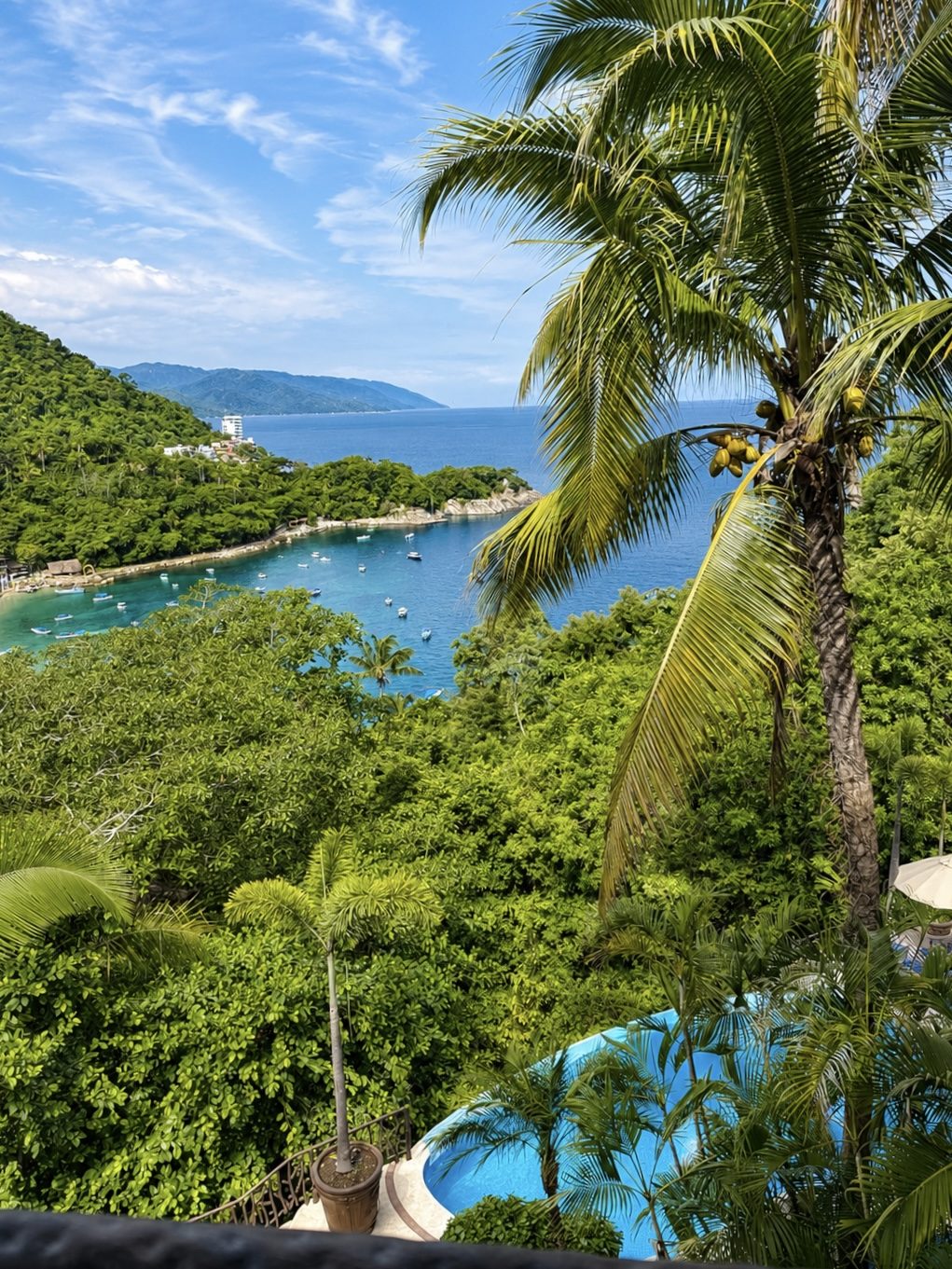 View over the jungle to Mismaloya cove