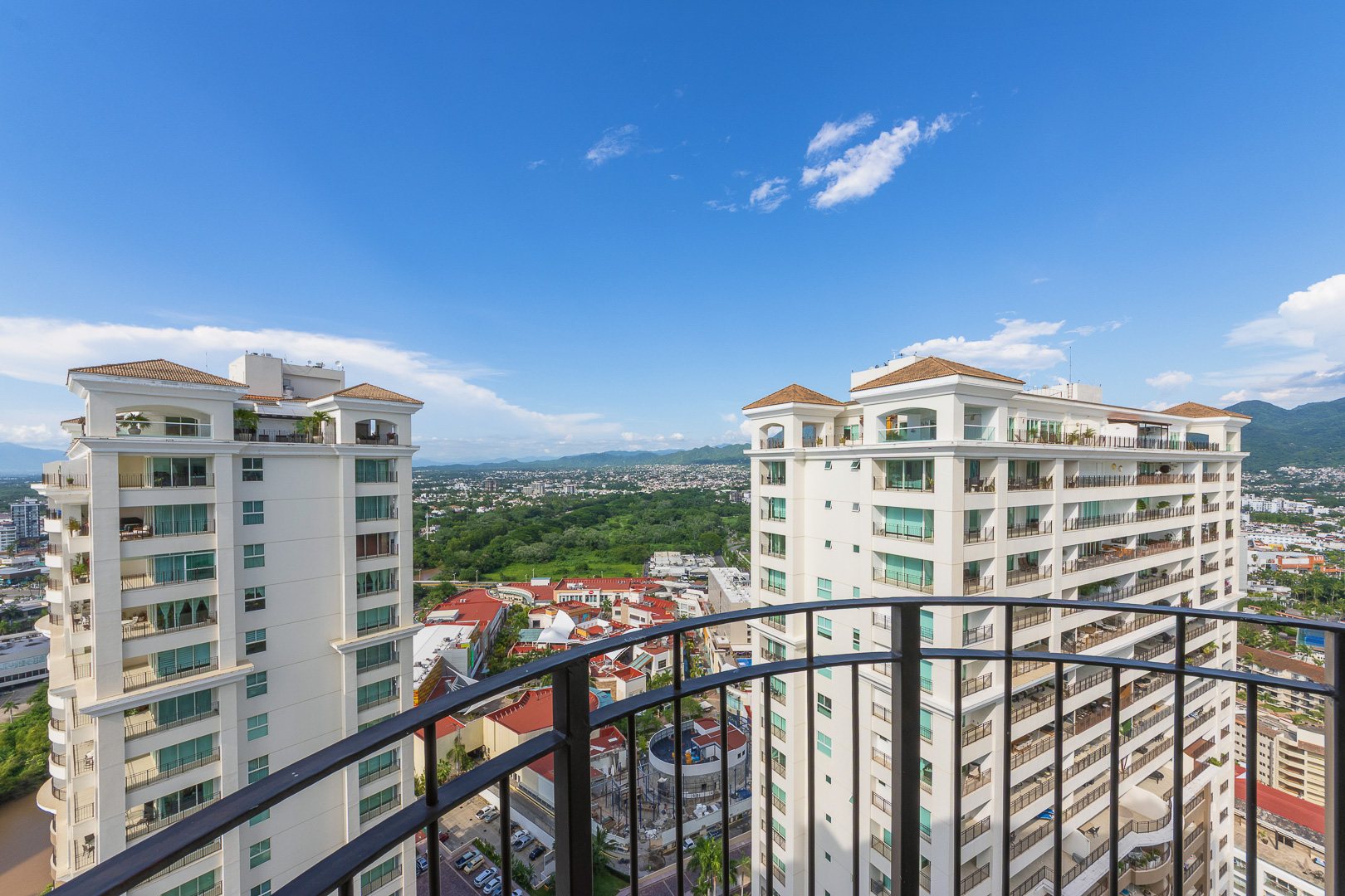 View over the Hotel Zone toward the Sierra Madre