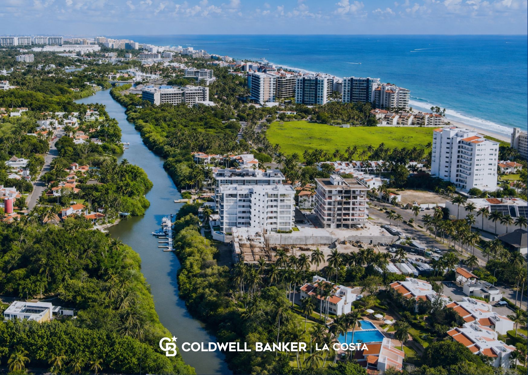 Aerial view of Nuevo Nayarit and the Riviera Nayarit coastline near El Tigre Golf Community