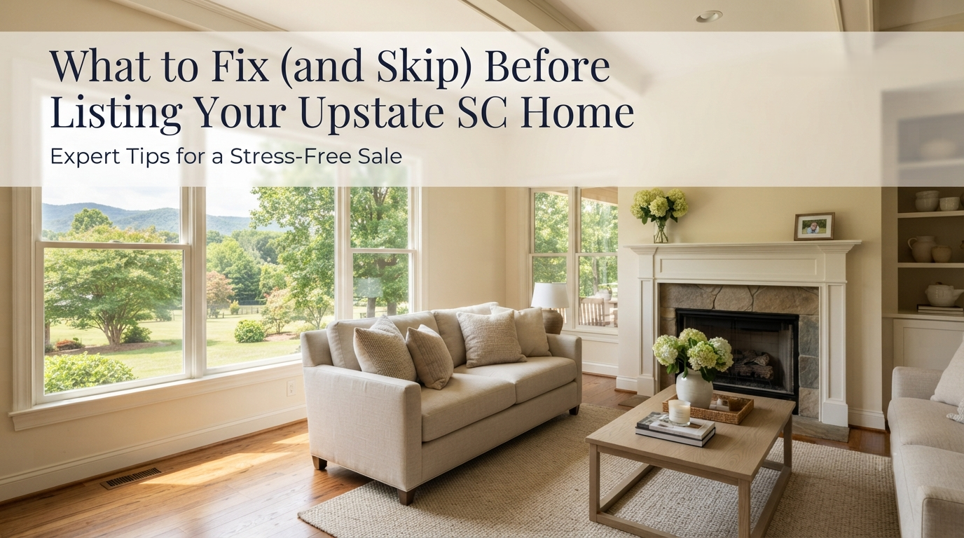  What to Fix (and Skip) Before Listing Your Upstate SC Home
