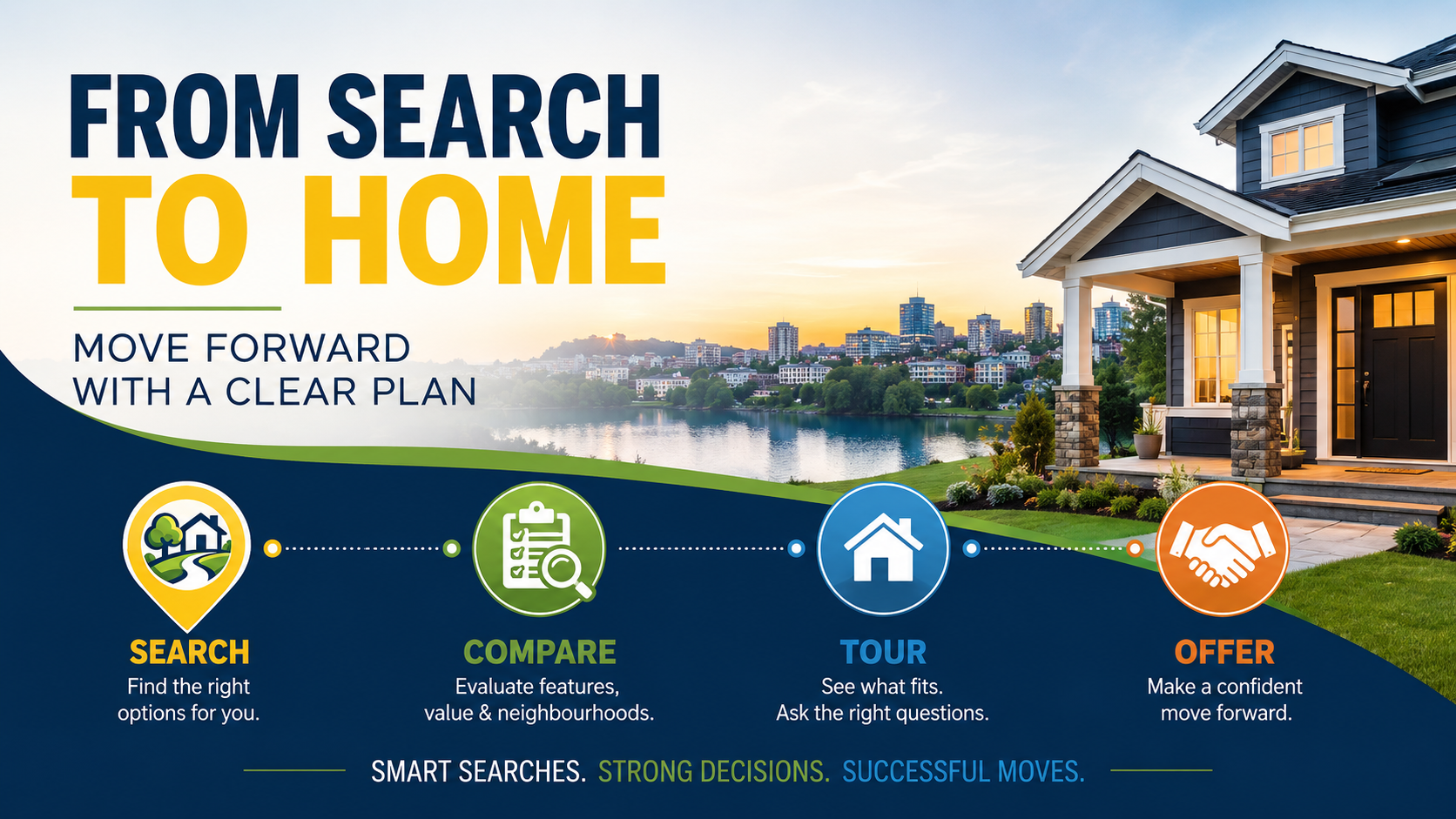 From search to home: search, compare, tour and offer with a clear plan