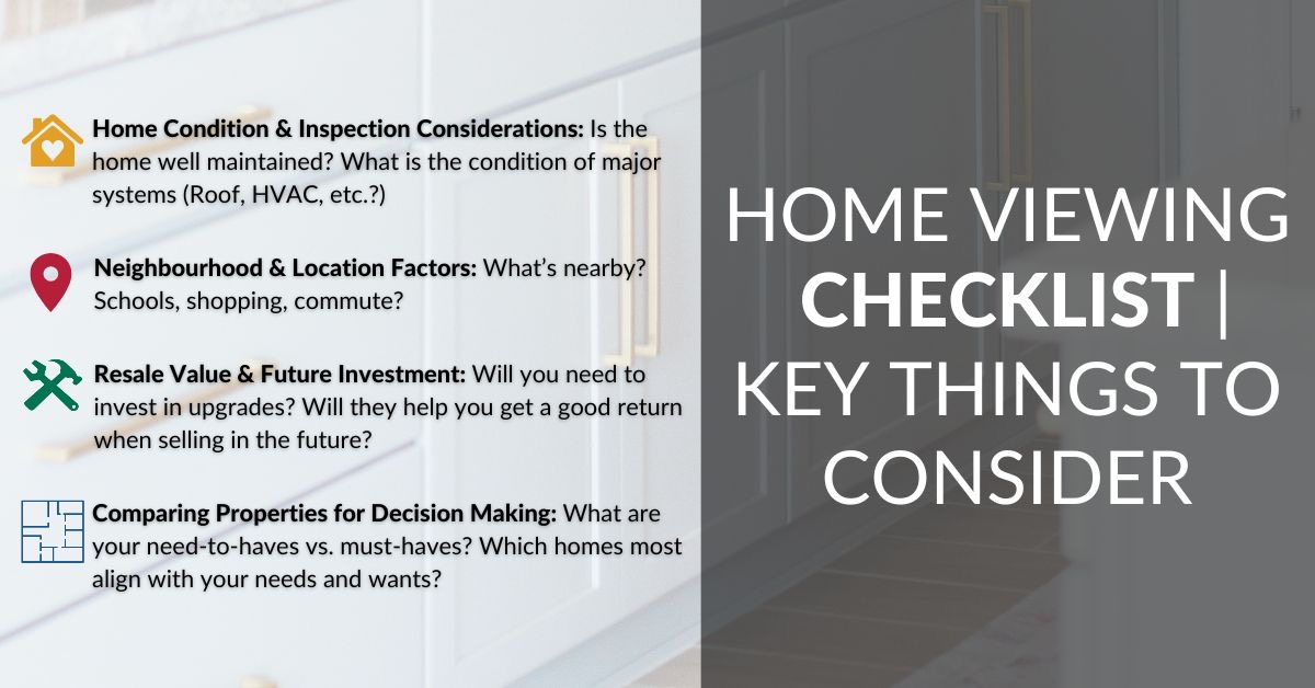 Home touring checklist&mdash;track layout, condition, must-haves, and first impressions to compare properties confidently.