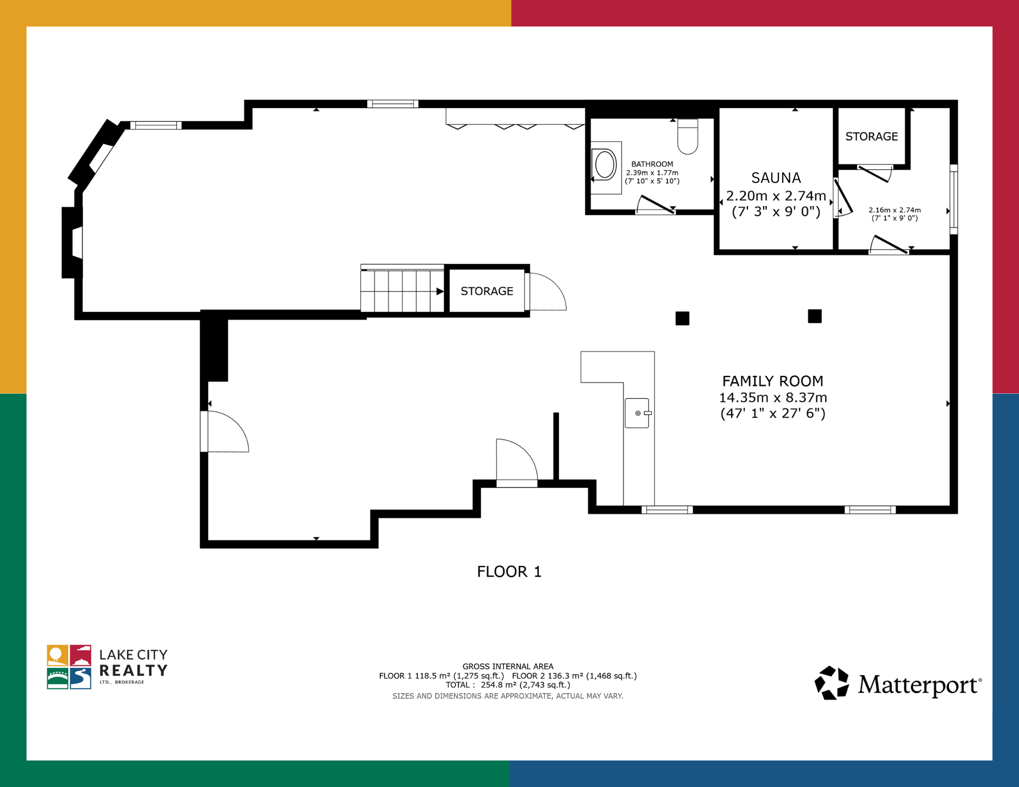 Lower-level floor plan for 1638 George Street in Val Caron