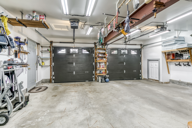 Inside the double attached garage