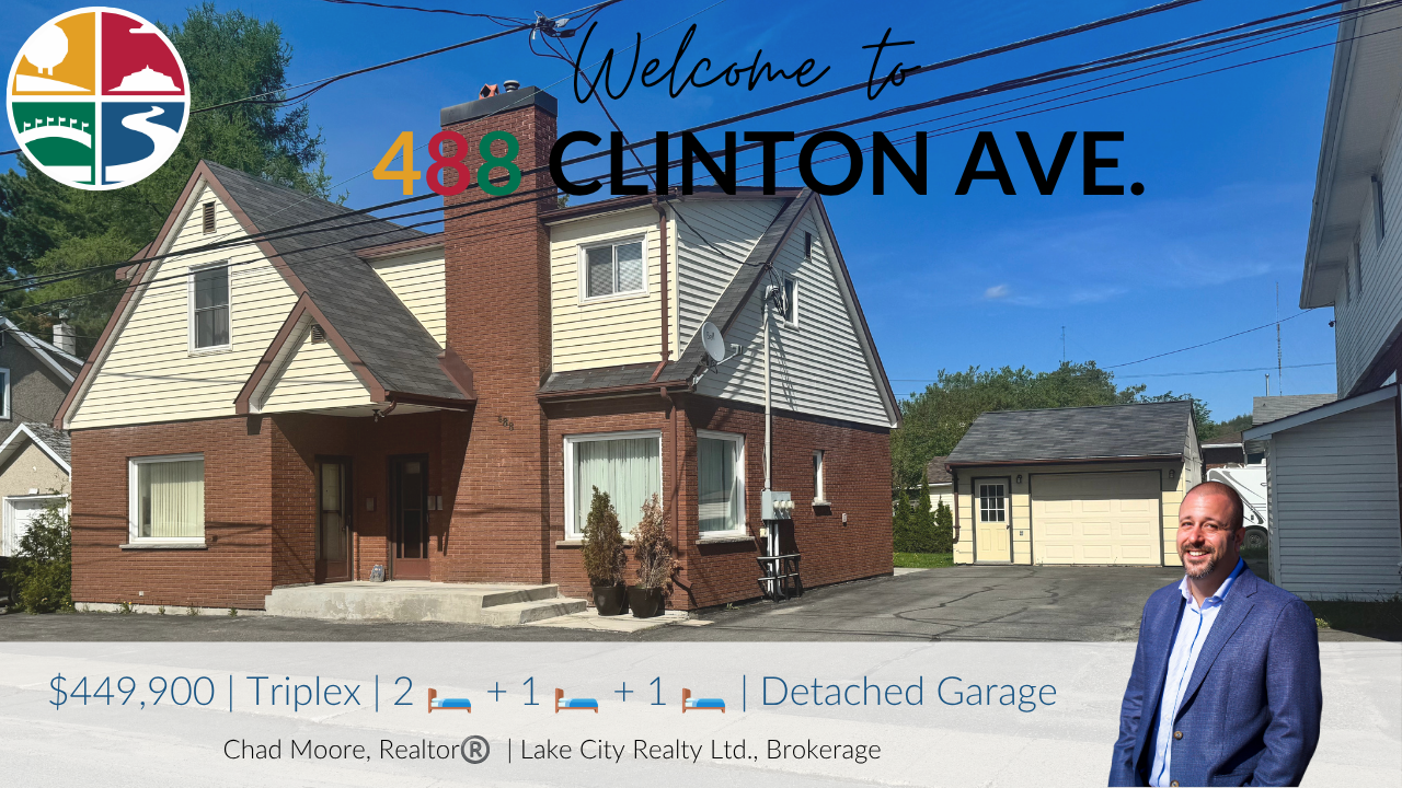 488 Clinton Avenue in Sudbury, a legal triplex with a detached garage and backyard