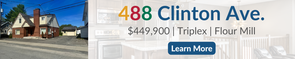 488 Clinton Ave, Sudbury &mdash; 3-unit income property with vacant main unit, two 1-bedroom apartments, C1 zoning, and live/work potential.