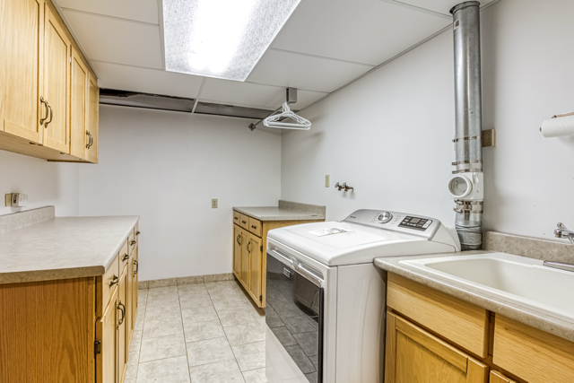 Lower office or den area