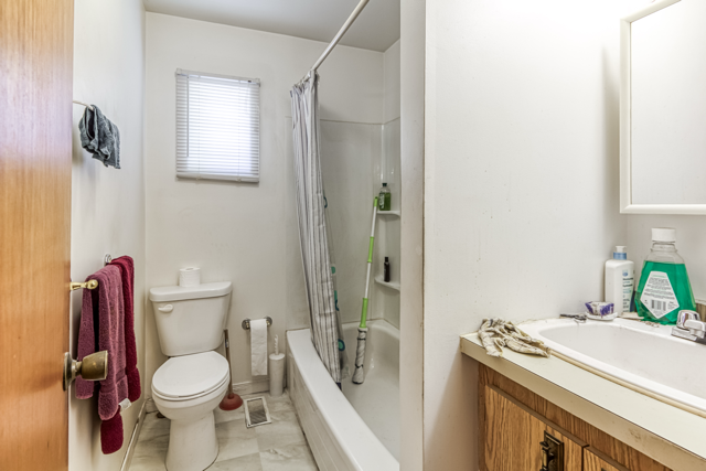 Bathroom in the main-floor apartment