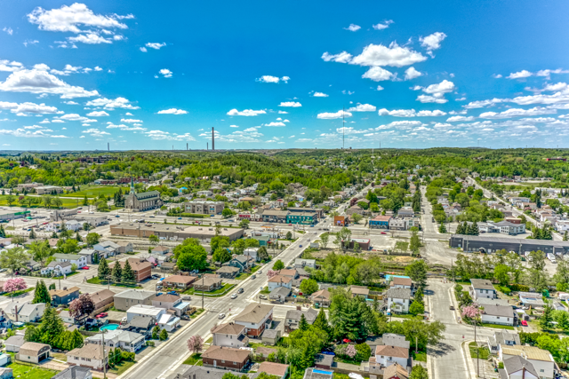 Central Sudbury aerial context