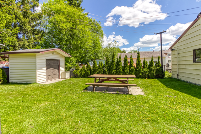 Backyard and accessory structures at 488 Clinton Avenue