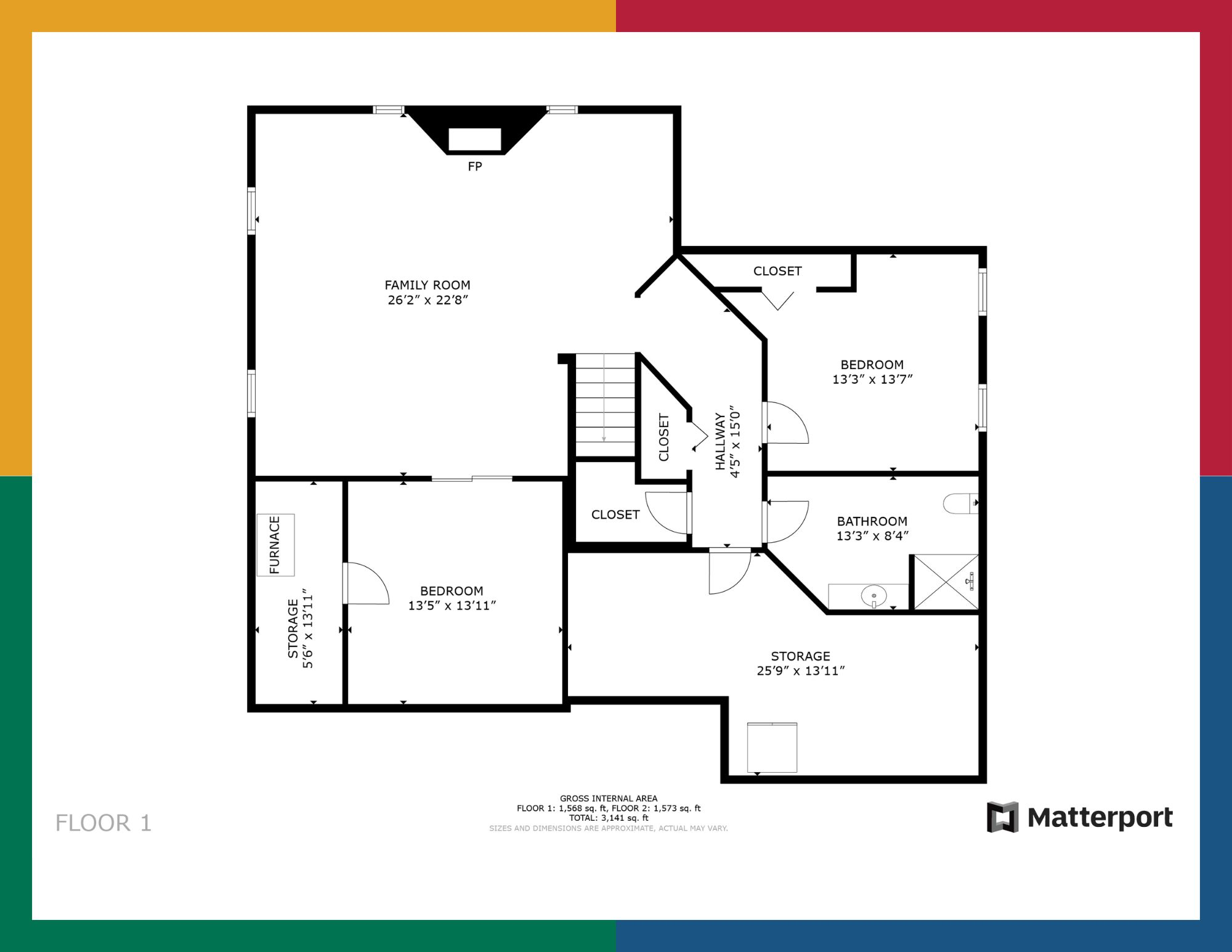 Measured floor plan 2 for 4614 Beaudelaire Court