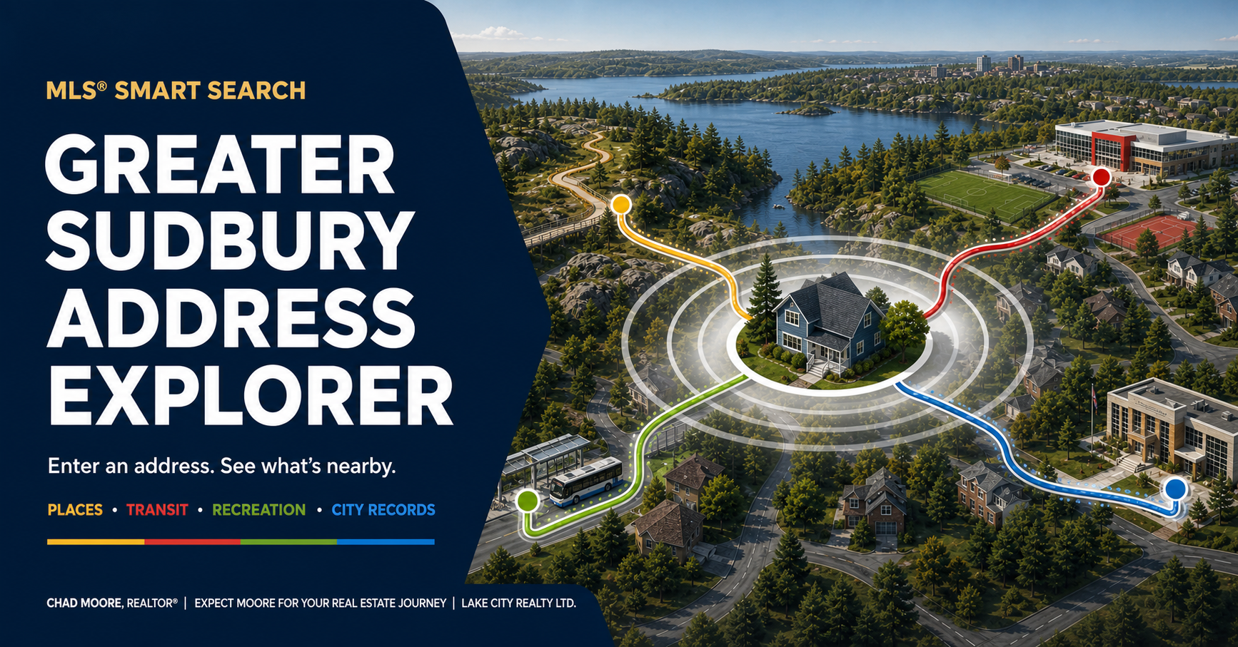 Greater Sudbury Address Explorer for nearby places and City records