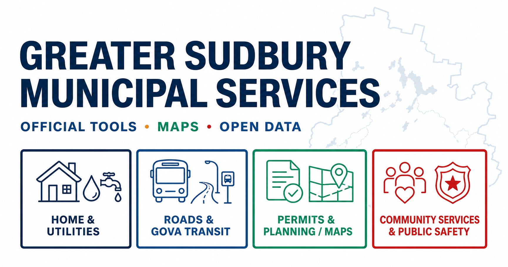 Greater Sudbury municipal services, official tools, maps and open data
