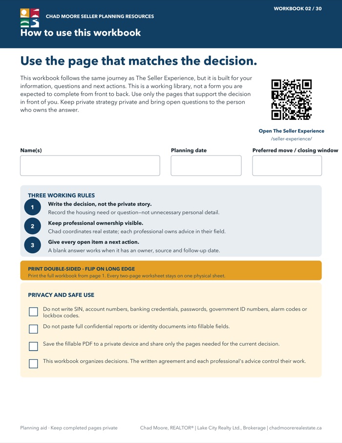 Seller Steps to Success orientation page