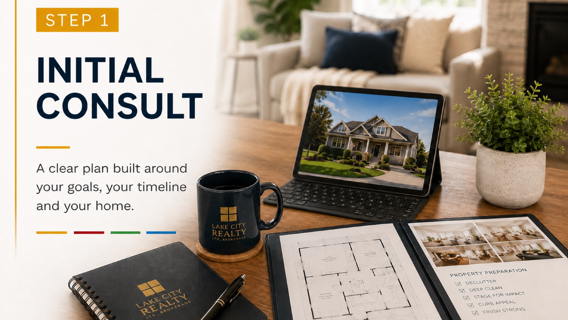 Step 1, Initial Consult: a clear plan built around your goals, timeline and home