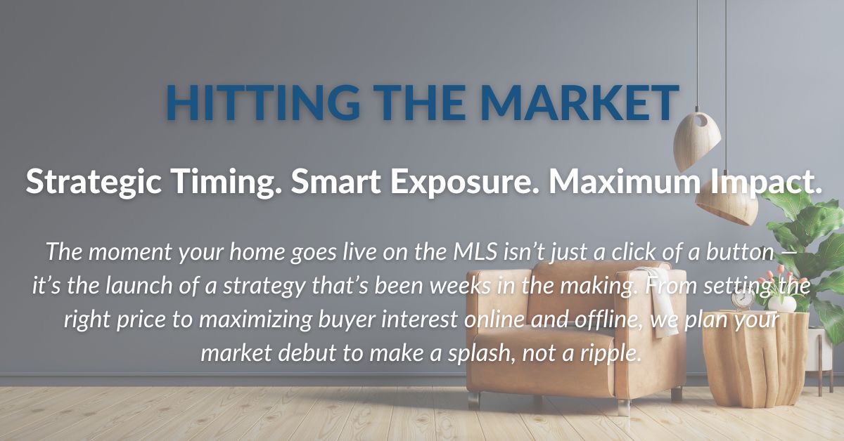 Hitting the Market &mdash; the launch stage where timing, exposure, and presentation come together for a stronger market debut.