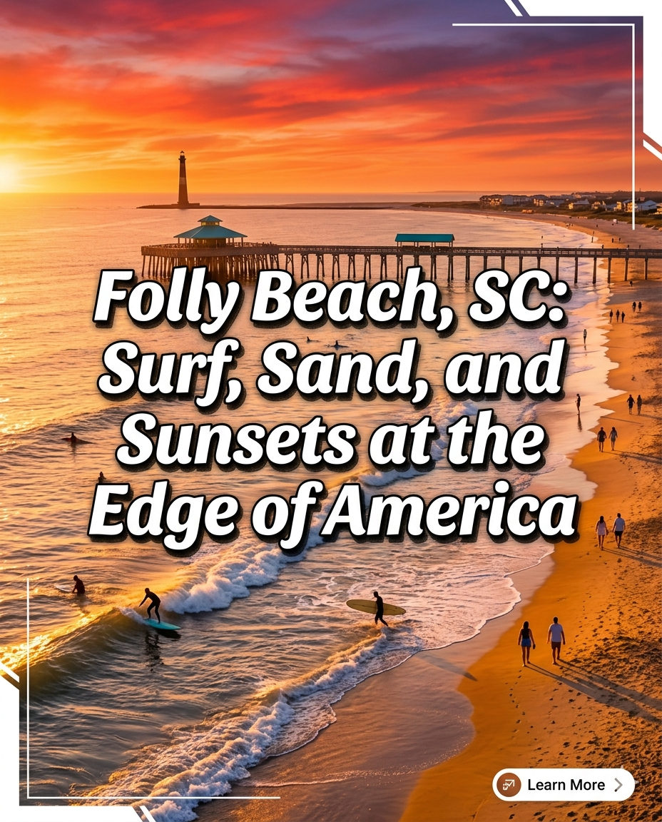 Folly Beach, SC Surf, Sand, and Sunsets at the Edge of America