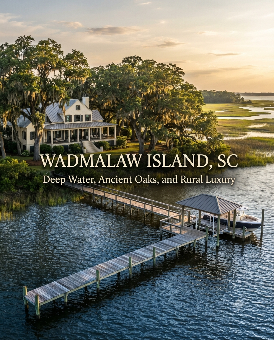 Wadmalaw Island, SC Deep Water, Ancient Oaks, and Rural Luxury