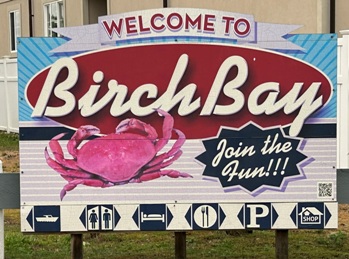 birch bay sign