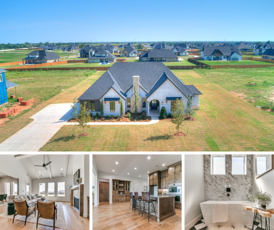 Addington Farms Home with one level and 1 acre lot in Edmond