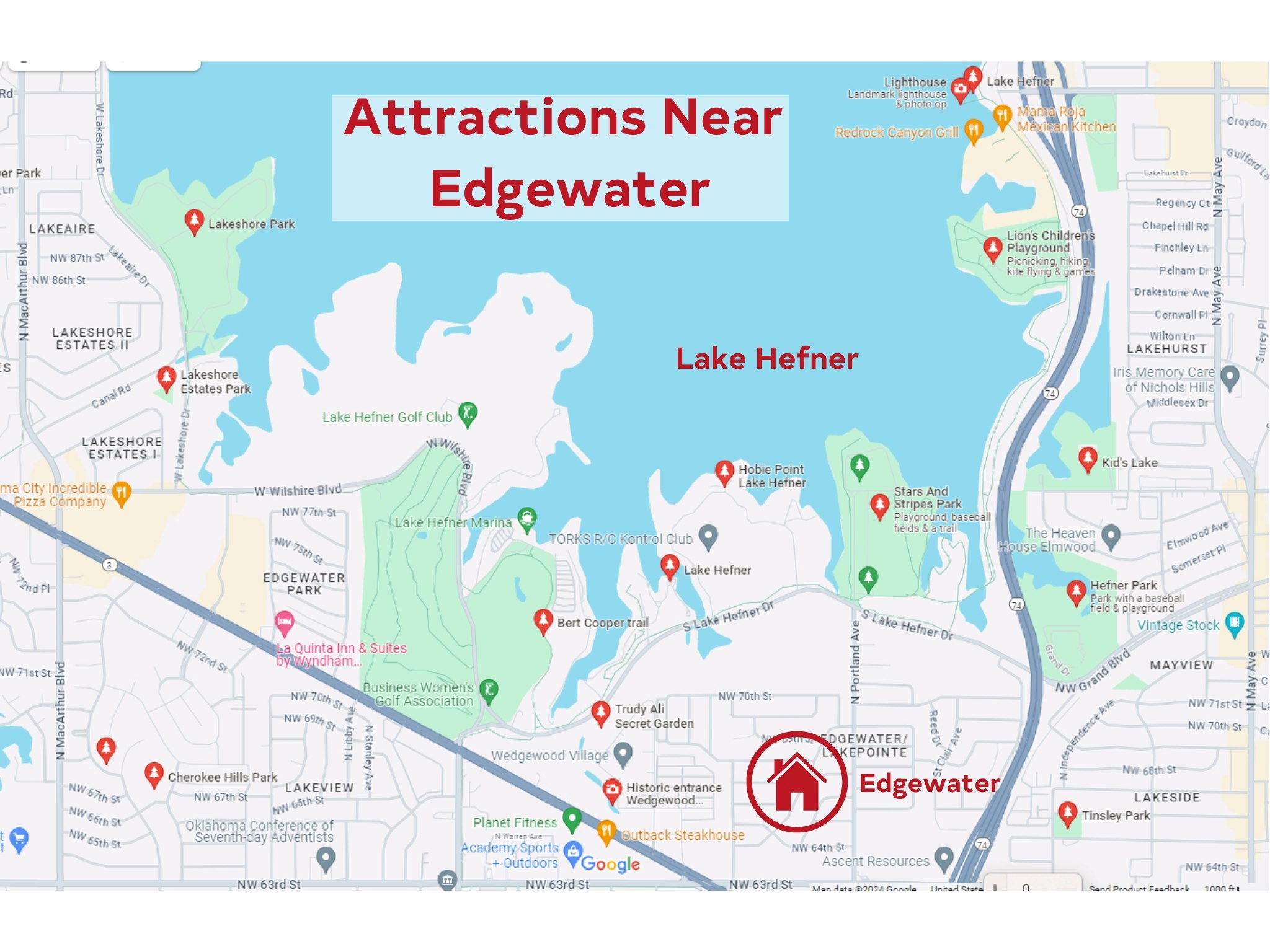 Edgewater Lakepointe nearby attractions