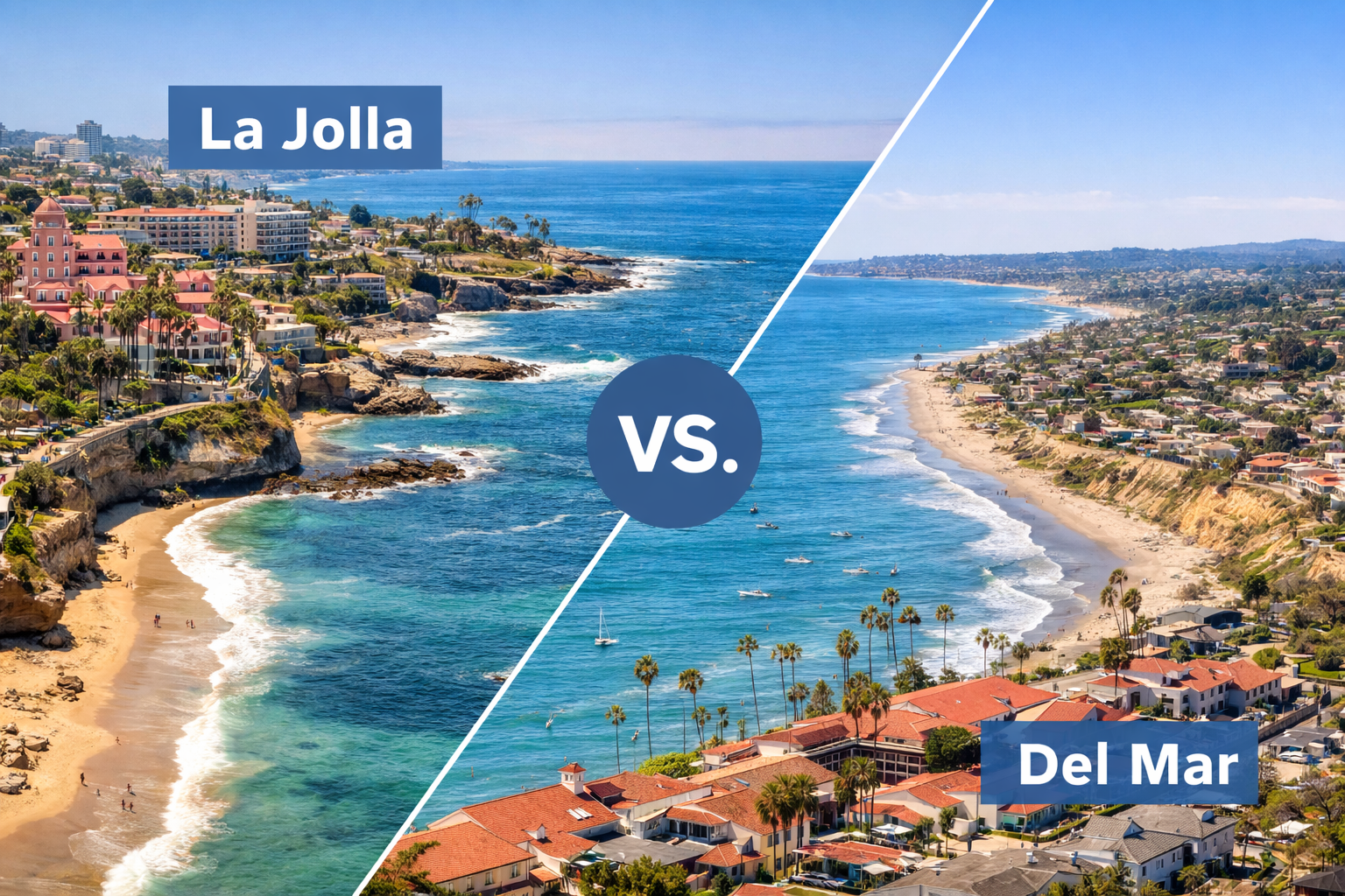 La Jolla vs Del Mar coastal real estate San Diego