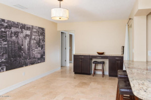 Beautiful travertine flooring throughout!