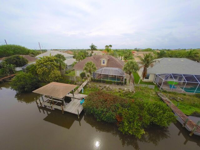 Aerial View of 162 Island View Drive, Indian Harbour Beach