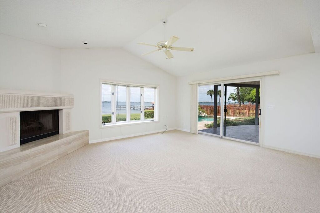 Family Room with Fireplace and Incredible Views